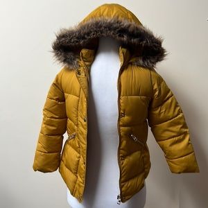 Zara puffer jacket with fur hood
